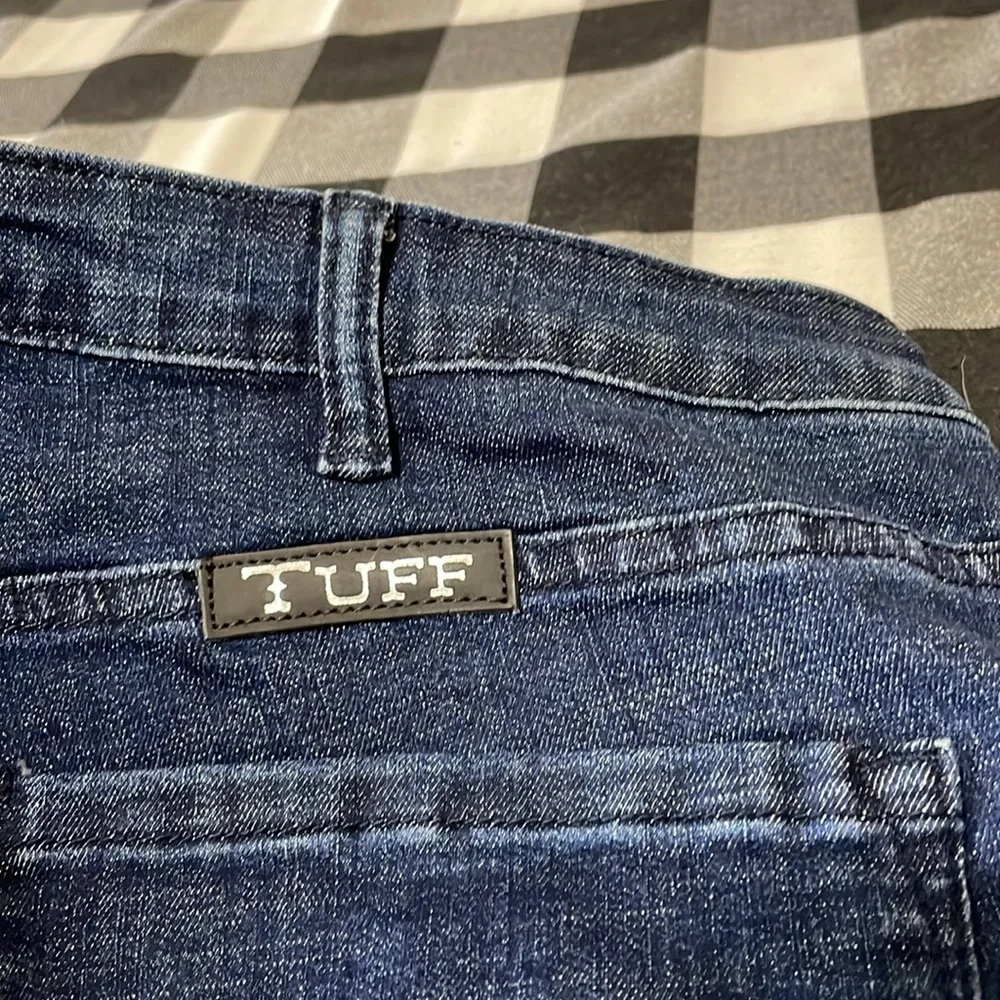 Cowgirl Tuff Livin On The Edge Trouser Jean 35/31 Stretch 2 Tone Boot Flare Fray
